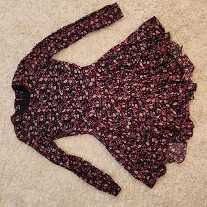 H&M Long Sleeve Floral Mini Skirt Dress